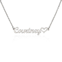 Name Necklace with Heart