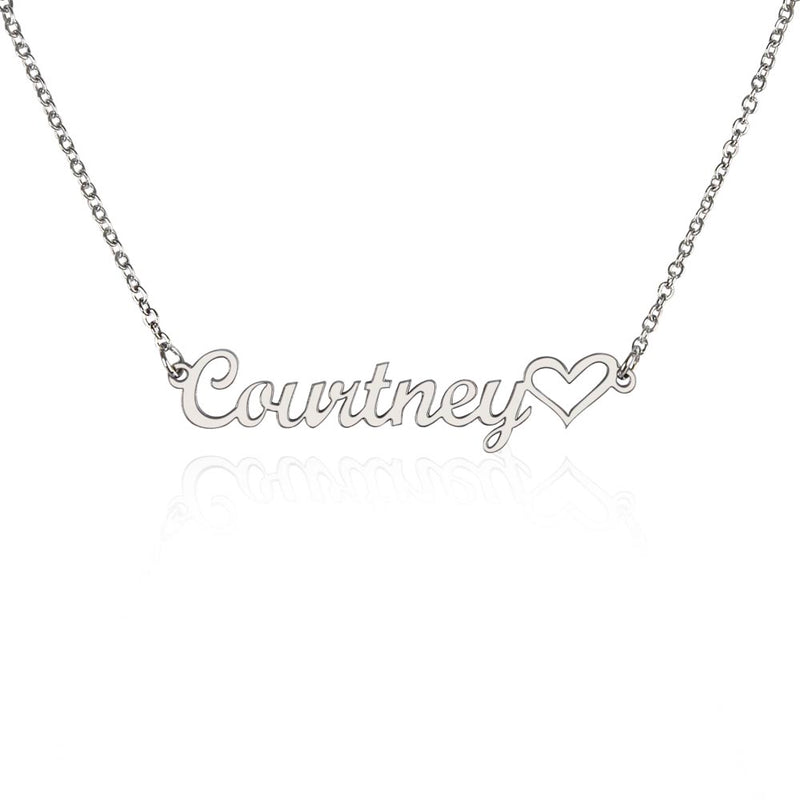 Name Necklace with Heart