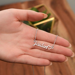 Name Necklace with Heart