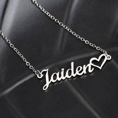 Name Necklace with Heart