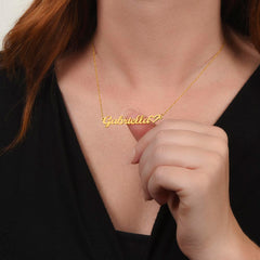 Name Necklace with Heart