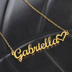 Name Necklace with Heart